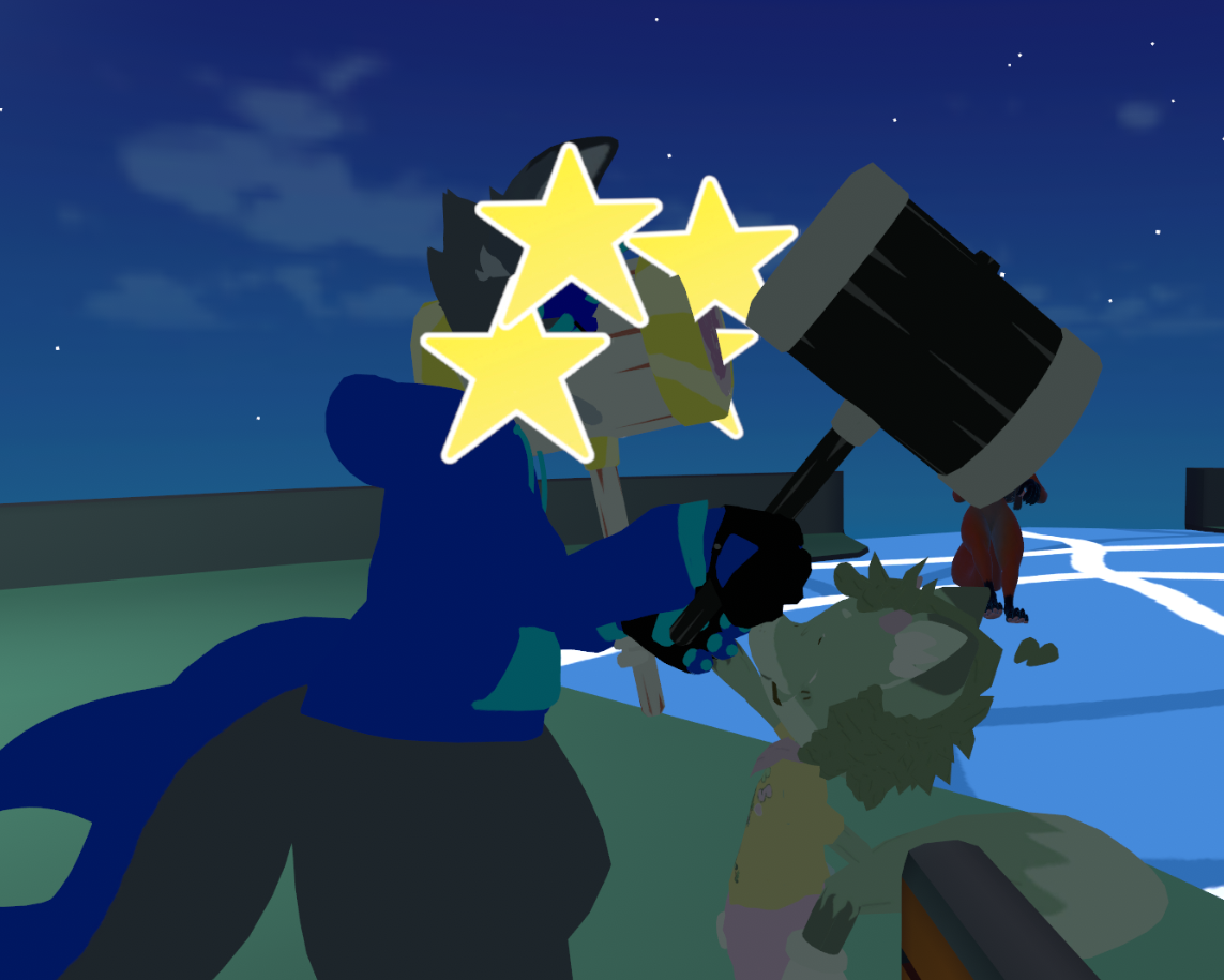 Customer with mallet 1