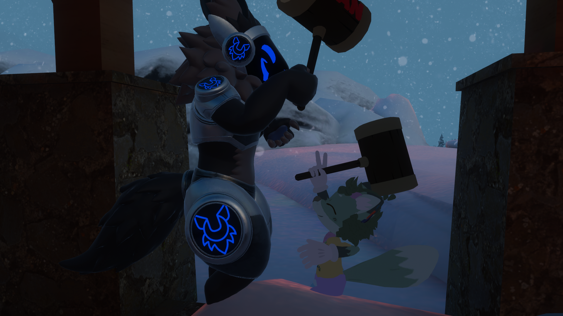 Customer with mallet 2